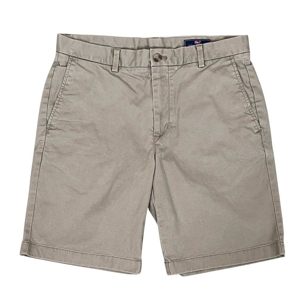 Vineyard Vines Mens Breaker Shorts 33 Tan Stretch Chino Classic Preppy 1H0462